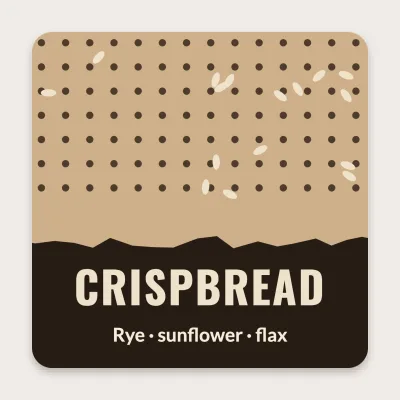 Rye and seed crispbread