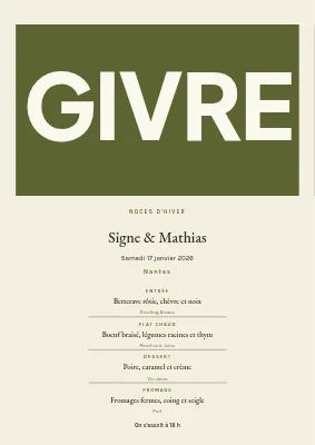 Menu d'hiver — Signe et Mathias, Randers