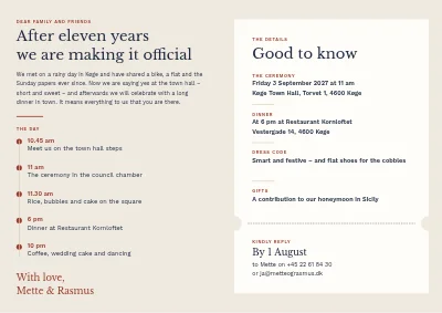 Page 2 of Town hall wedding ticket