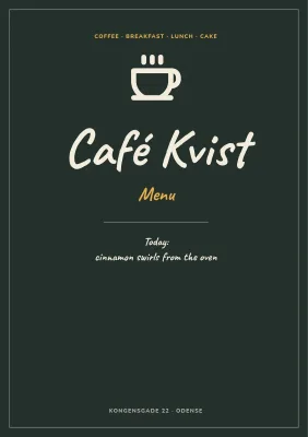 Menu for a café – 8 pages