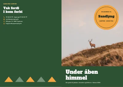 Omslag af Velkomsthæfte for campingplads – 16 sider