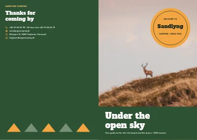 Copertina di Campsite welcome booklet – 16 pages