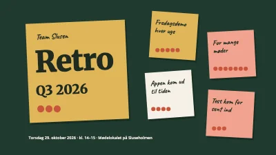 Retrospektiv — teamets retrotavle