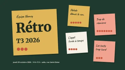 Rétrospective — le tableau de rétro de l'équipe