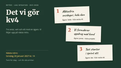 Sida 6 av Retrospektiv — teamets retrotavla