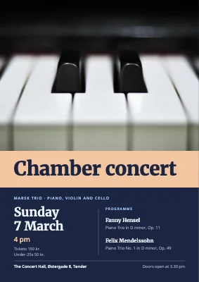 Chamber concert — piano trio in Tønder