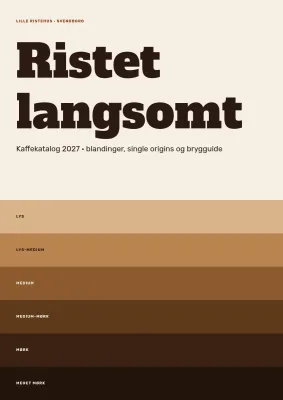 Kaffekatalog for kaffebrænderi – 12 sider