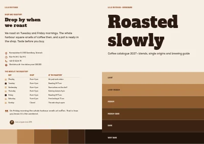 Umschlag von Coffee catalogue for a coffee roastery – 12 pages