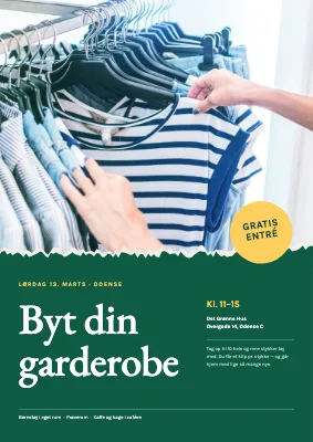 Tøjbyttedag i Odense — plakat