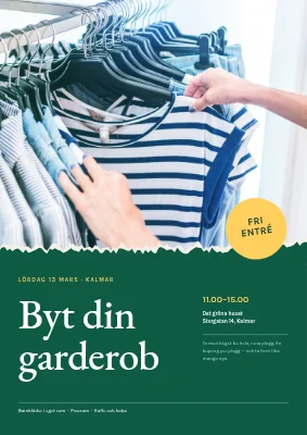 Klädbytardag i Odense — affisch