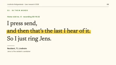 Page 6 of User research — findings and recommendations