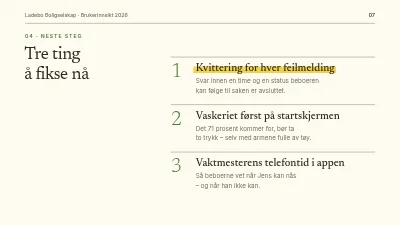 Side 7 av Brukerundersøkelse — funn og anbefalinger