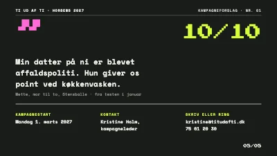 Side 5 af Genbrugskampagne — redaktionel pixelpræsentation