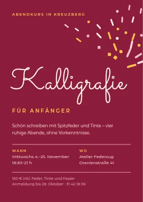 Kalligrafiekurs in Valby — Einladung