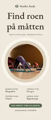 Roll-up til yogastudie — find roen på måtten