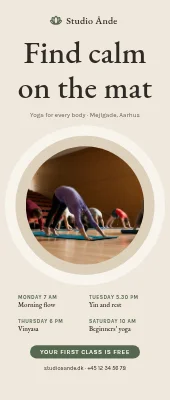 Yoga studio roll-up — find calm on the mat