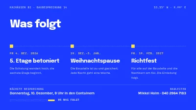 Seite 6 von Bauprojekt — Statusmeeting