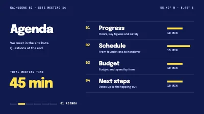 Page 2 of Building project — status meeting