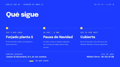 Página 6 de Proyecto de obra — reunión de seguimiento