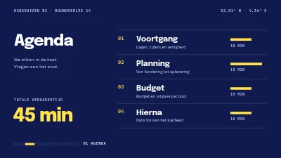 Pagina 2 van Bouwproject — statusoverleg