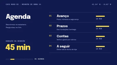 Página 2 de Projeto de construção — reunião de ponto de situação