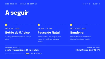 Página 6 de Projeto de construção — reunião de ponto de situação