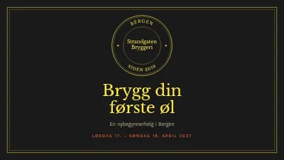 Hjemmebrygging for nybegynnere — bryggehelg