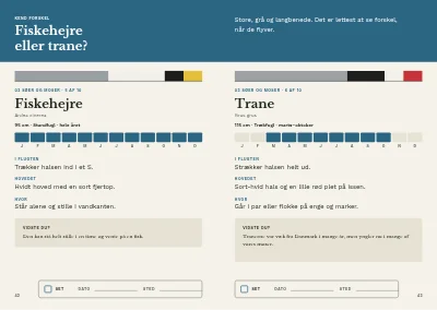 Side 42–43 af Fugleguide for naturcenter – 96 sider
