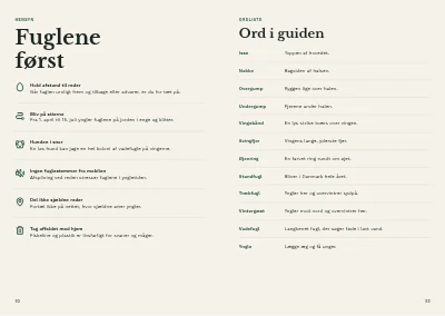 Side 92–93 af Fugleguide for naturcenter – 96 sider