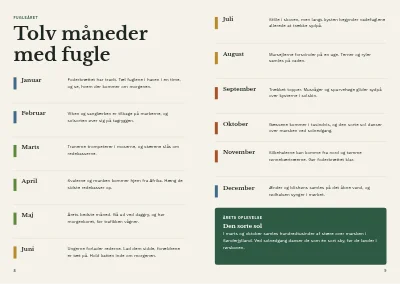 Side 8–9 af Fugleguide for naturcenter – 96 sider