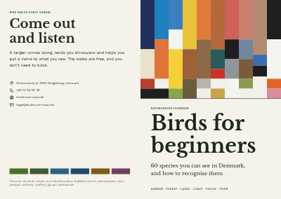 Cover of Bird guide for a nature centre – 96 pages