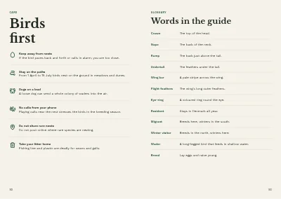 Pages 92–93 of Bird guide for a nature centre – 96 pages