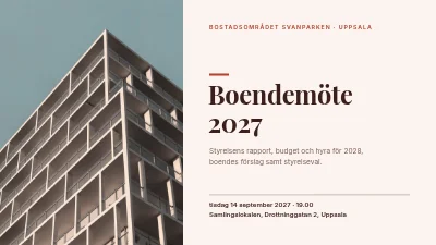 Boendemöte — bostadsområde