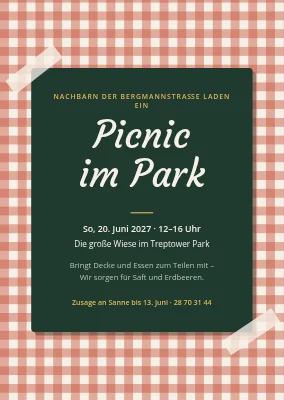 Picknick im Park in Køge — Einladung