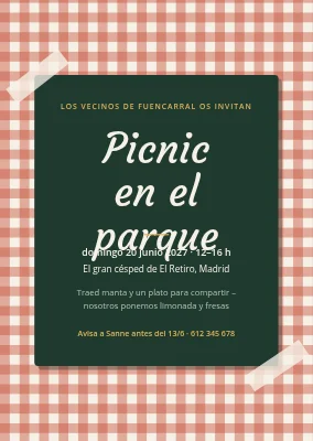 Picnic en el parque en Køge — invitación