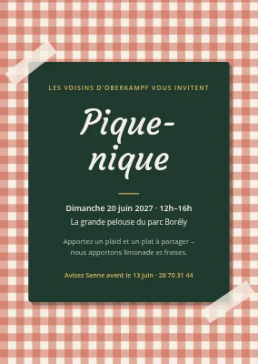 Pique-nique au parc à Køge — invitation