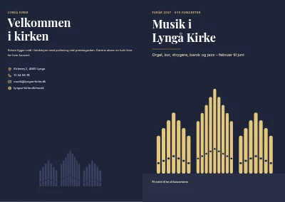 Omslag af Program for kirkekoncerter – 16 sider
