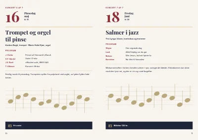 Side 10–11 af Program for kirkekoncerter – 16 sider