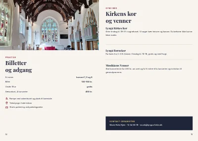 Side 14–15 af Program for kirkekoncerter – 16 sider