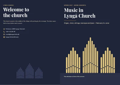 Cover of Programme for church concerts – 16 pages