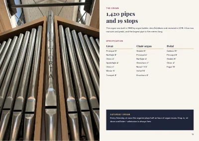 Pages 12–13 of Programme for church concerts – 16 pages