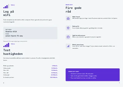 Side 6–7 af Kom godt i gang med bredbånd – 8 sider