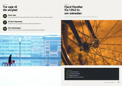 Side 22–23 af Produktguide for cykelforhandler med elcykler – 24 sider