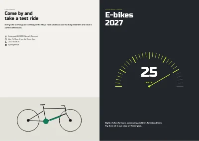 Umschlag von E-bike product guide for a bike shop – 24 pages