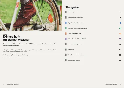 Seiten 2–3 von E-bike product guide for a bike shop – 24 pages
