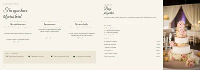 Side 8–9 af Brochure for bryllups- og festlokale på herregård – 12 sider