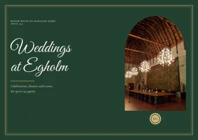 Brochure for a manor house wedding and party venue – 12 pages