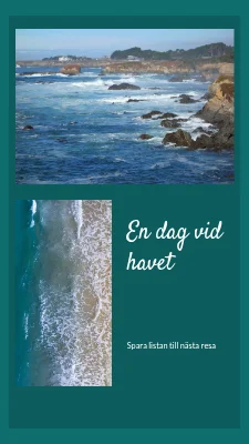 En dag vid havet · vykort för helgen