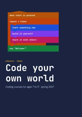 Course catalogue for a coding school – 16 pages