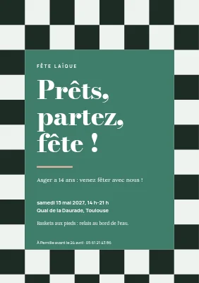 Fête de non-confirmation — drapeau à damier